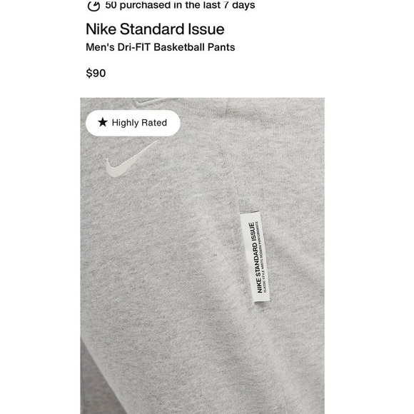 Men’s Nike Dri- Fit Basketball Pants / Size - Medium - Picture 14 of 15